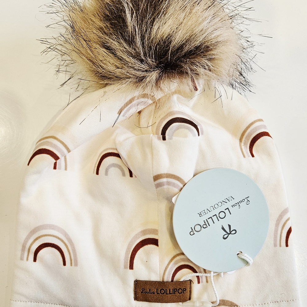 Loulou Lollipop Baby Beanie with Faux Fur Pom
